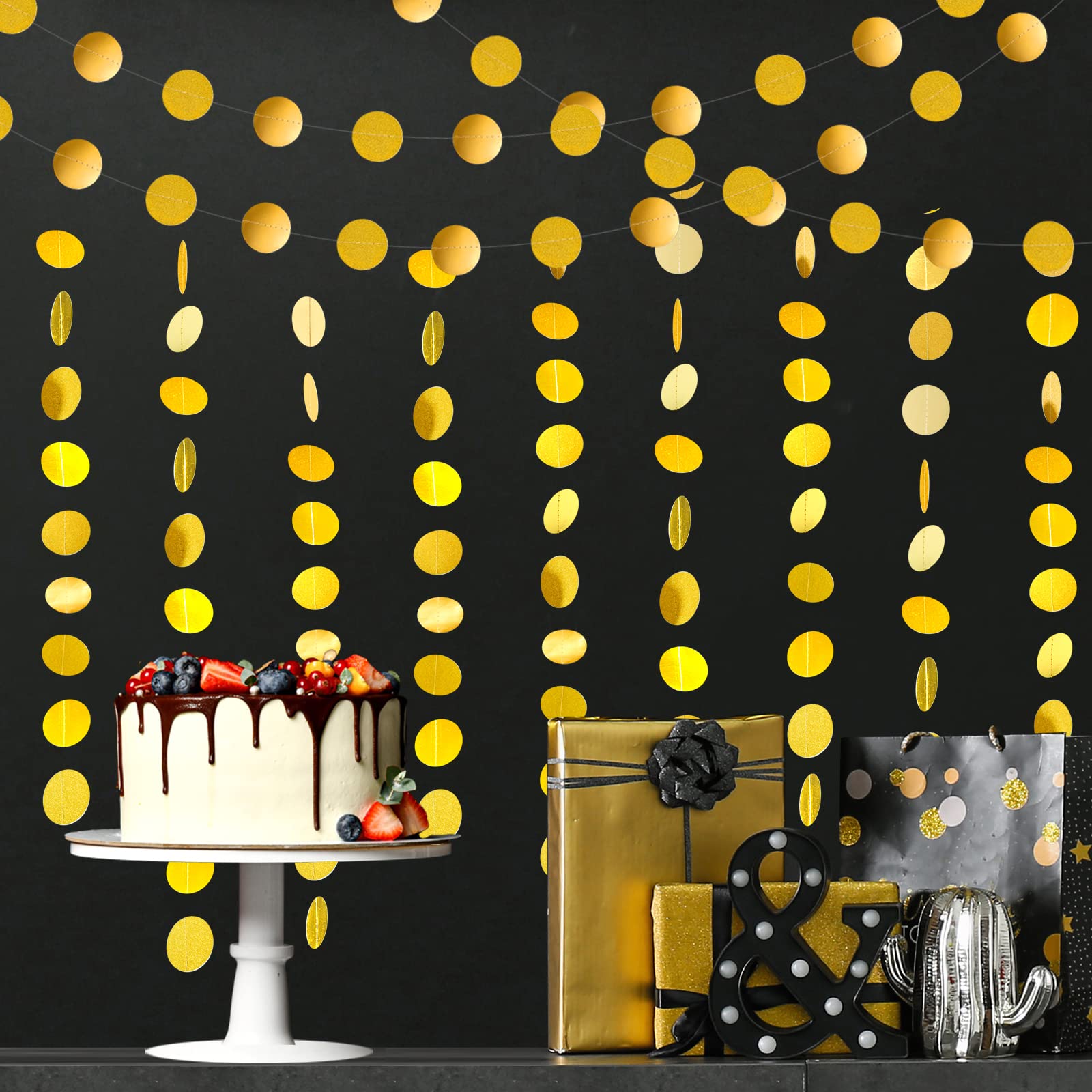 Amazon.co.jp: MIAHART 52フィート サークルドット ゴールドサークル